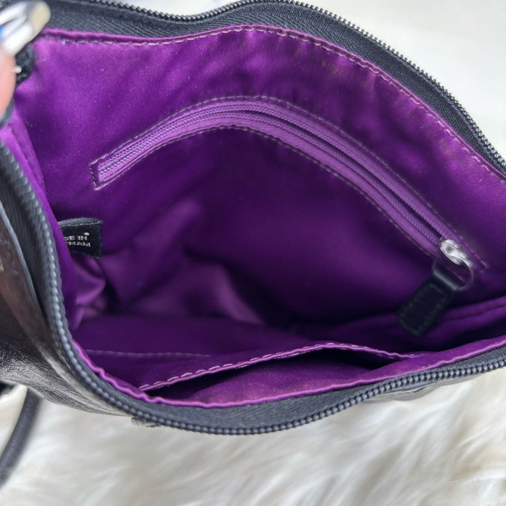 COACH BlACK LEATHE CROSSBODY BAG - Picture 5 of 8